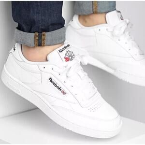 New Reebok Club C Men’s Sneakers White Athletic Shoes Leather Trainers Size 8